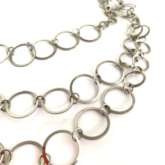 Vintage lenge metal chain for women, 90 cm chain,… - image 5