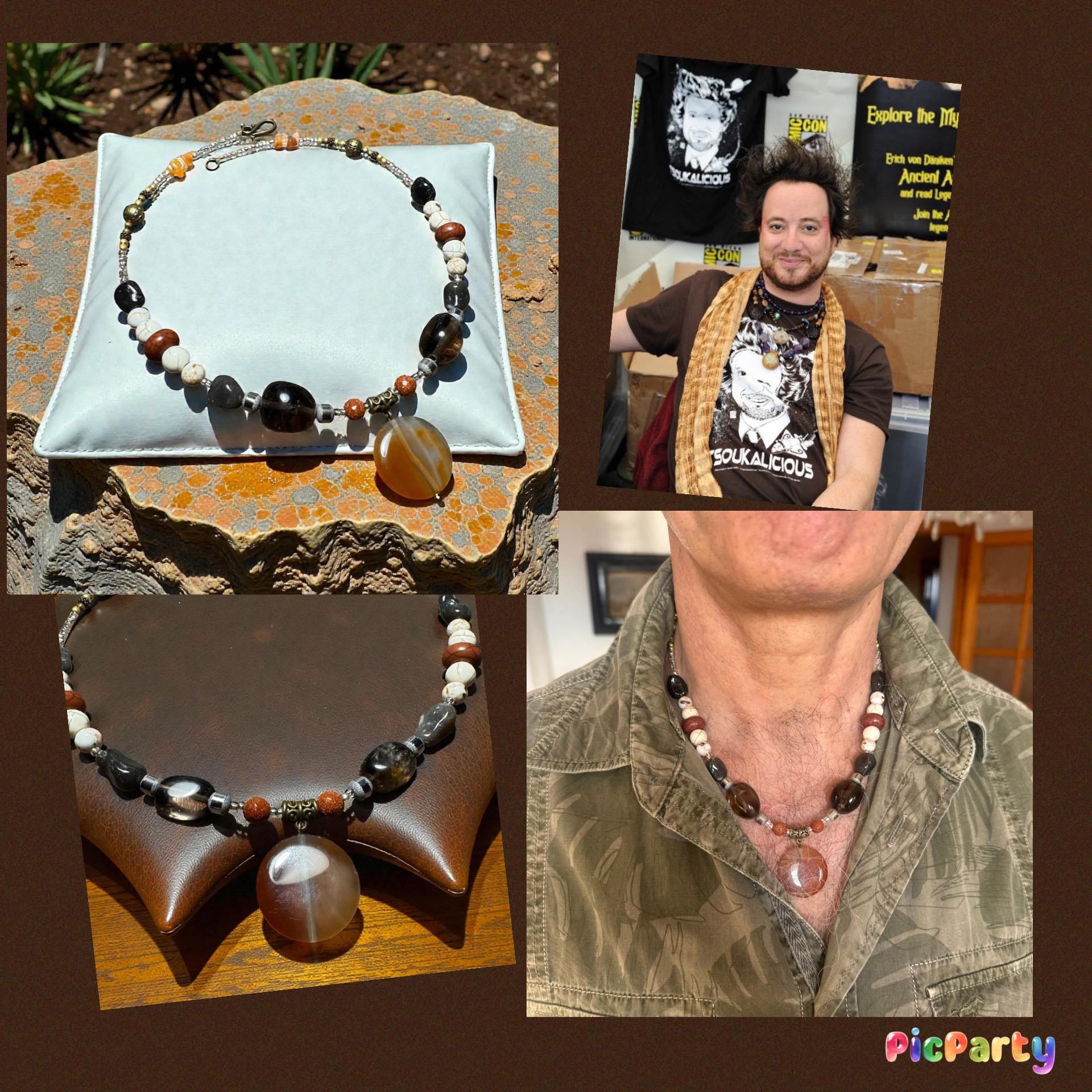 Unisex UFO Necklace 50 Cm Length, Ancient Aliens Giorgio Style
