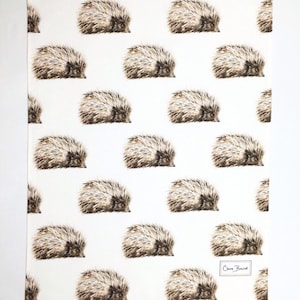 TEA TOWEL | Hedgehog Design Tea Towel | Woodland Tea Towel/ Dish Towel | Kitchenware | Chefs Gift | Bakers Gift