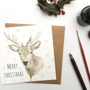 CHRISTMAS CARD Highland Stag Scottish Christmas Card Deer Christmas Greetings Card image 1