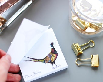 STICKY NOTES Pheasant Post Notes | 100 sheets | Wildlife Stationery |  Stocking Fillers | Notepad | Organisers | Study Notes |
