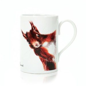 Rode Eekhoorn Porselein Mok - Wildlife Mok - Dierenmok - Boseekhoorn Mok - Decor van het huis - Huisverwarmende Gift
