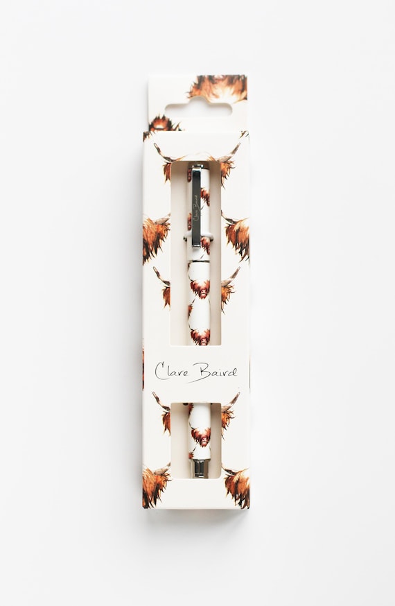 Highland Cow Pen | Scottish Pens | Luxury Pen | Writing Gift | Stationery Ideas | Hairy Coo Pen | Highland Cow Teachers Appreciation Gifts