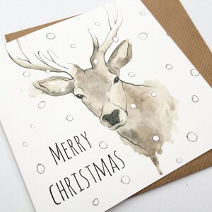 CHRISTMAS CARD Highland Stag Scottish Christmas Card Deer Christmas Greetings Card image 2