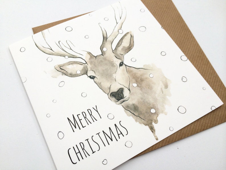 CHRISTMAS CARD Highland Stag Scottish Christmas Card Deer Christmas Greetings Card image 2