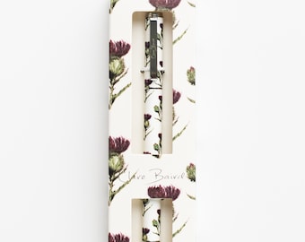 Pluma con forma de cardo / Flor de Escocia / Pluma de lujo / Regalo para escribir / Ideas de papelería / Regalo escocés / Papelería de lujo / Pluma de regalo