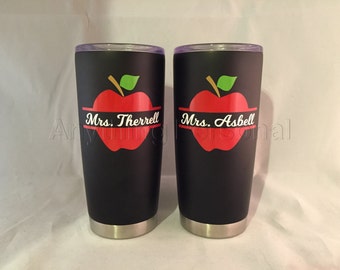 Personalized Stainless Steel Cup, Teacher Stainless Steel Tumbler, Teacher Cup, Teacher Gift, Beach Cup, Teacher Tumbler
