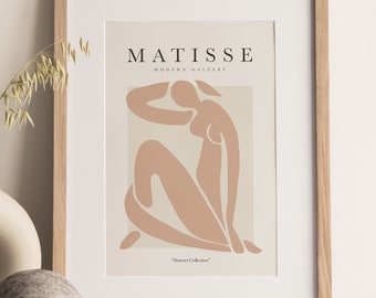 Lámina de Henri Matisse – Arte abstracto lineal – Arte mural minimalista moderno para imprimir