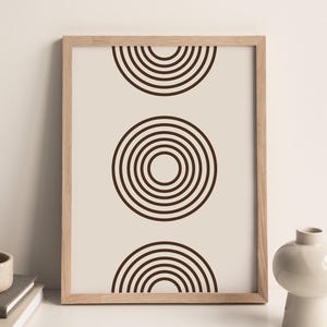 Abstract Circles Art Print: Modern Geometric Wall Decor (Digital Download