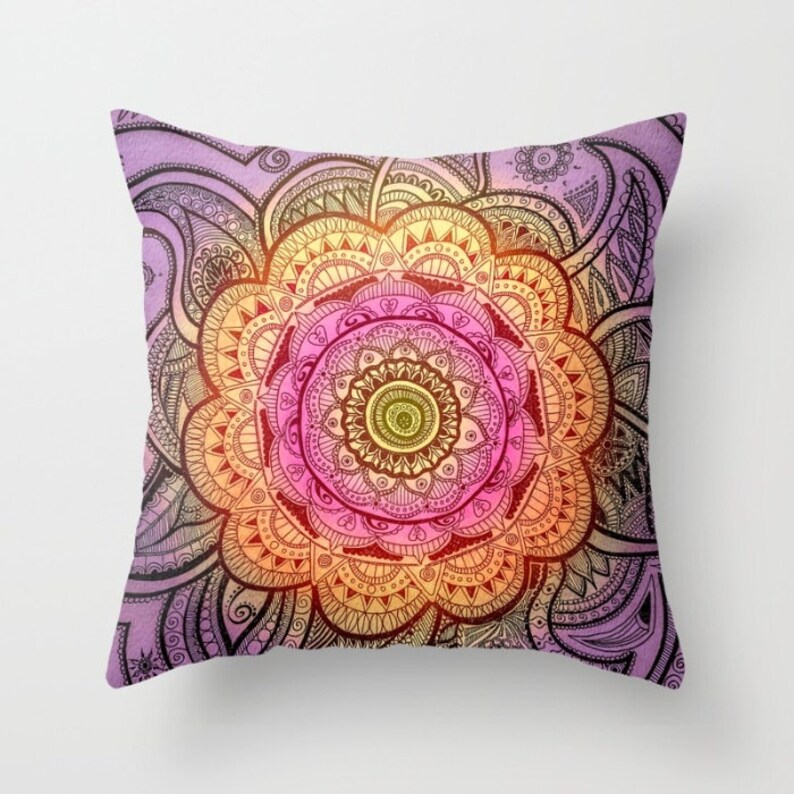 mandala outdoor pillows