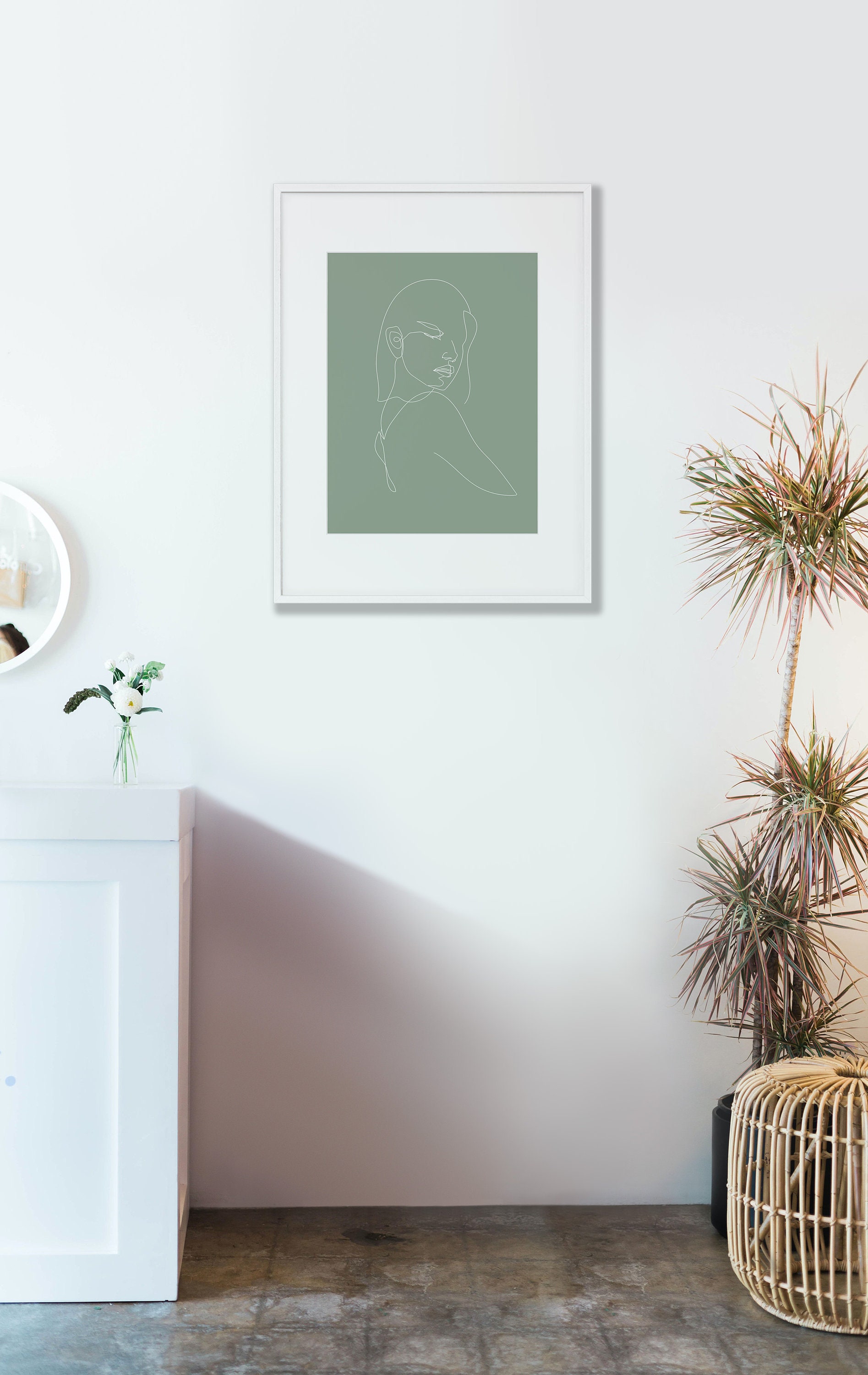 Fine Line Abstract Print, Instant Download, Abstract, Mint Colour ...