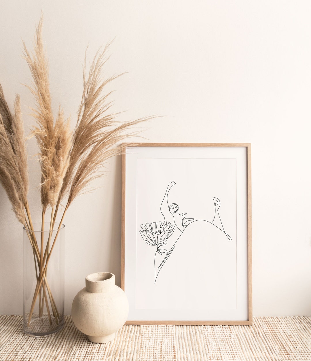 Printable Woman Portrait Abstract Wall Art Print | Digital Download ...