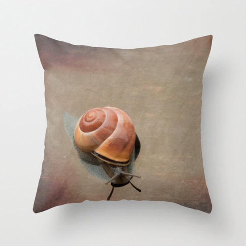 Pillow Cover Snail Snail Pillow Snail Photography Animal Etsy