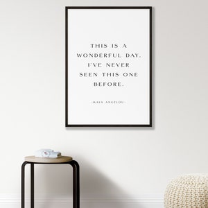 Maya Angelou Quote Wall Art Printable, Inspirational Quote Poster, This ...