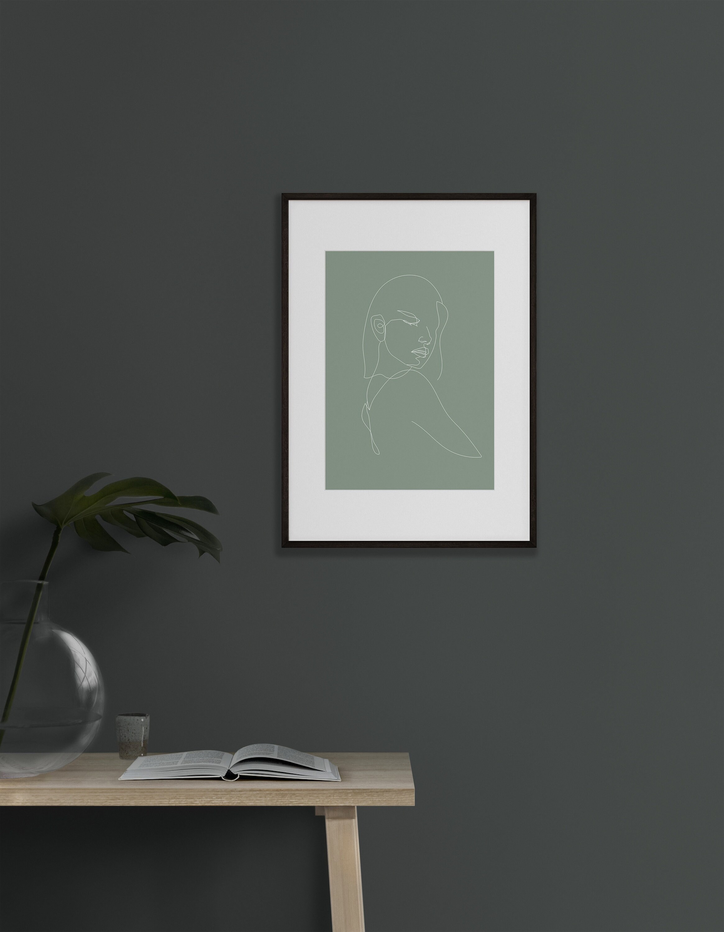 Fine Line Abstract Print, Instant Download, Abstract, Mint Colour ...