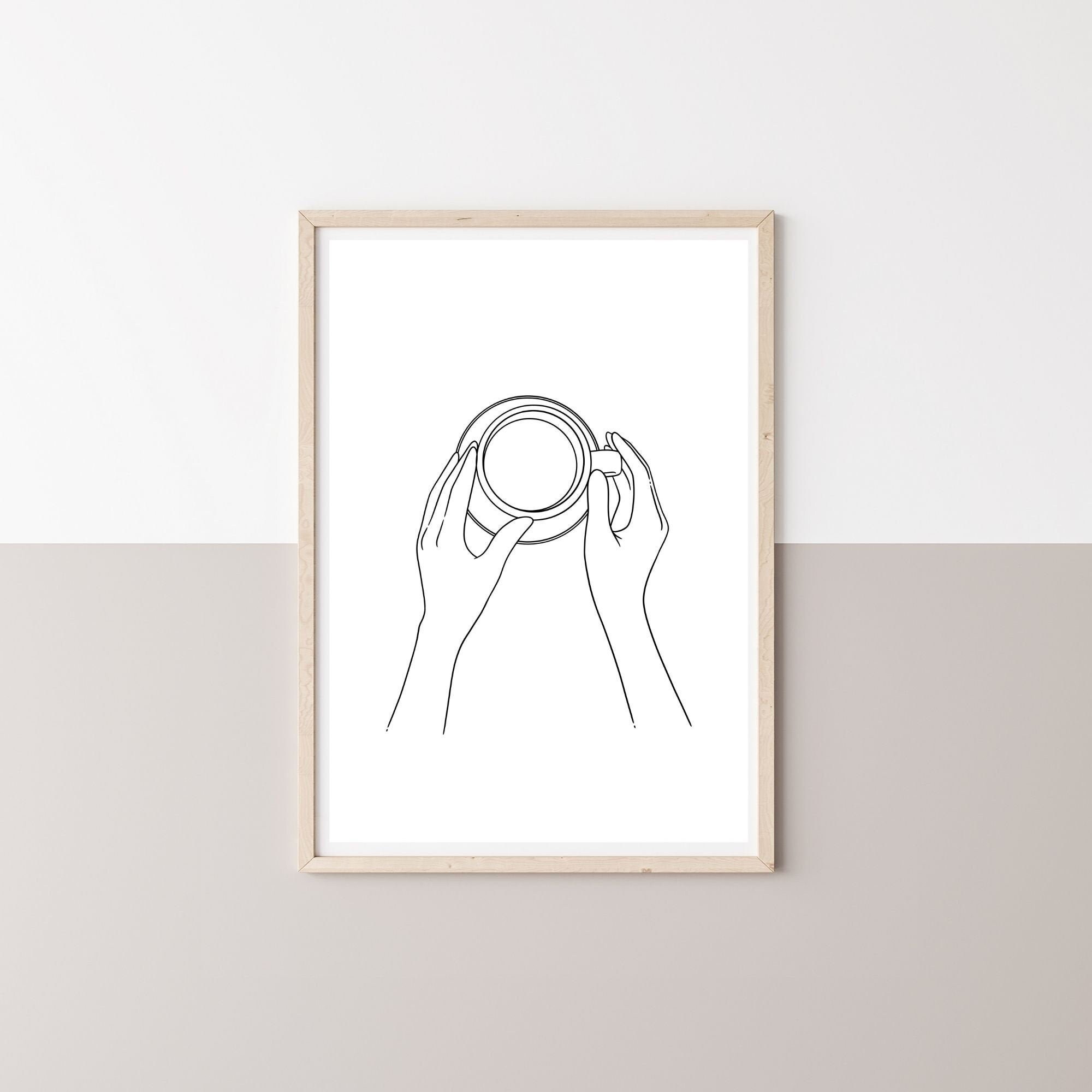Coffee Hands Art Print Digital Download Poster Hands Art Etsy