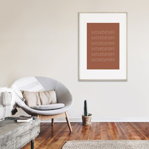 Daydreaming Minimalist Wall Art Prints Boho Home Decor Terracotta Printable Poster Digital Download Art Retro Style Typography Wall Decor image 5