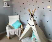 Mini Dreiecke Muster (Faux Wallpaper) abnehmbare Vinyl Wand Kunst Aufkleber Aufkleber