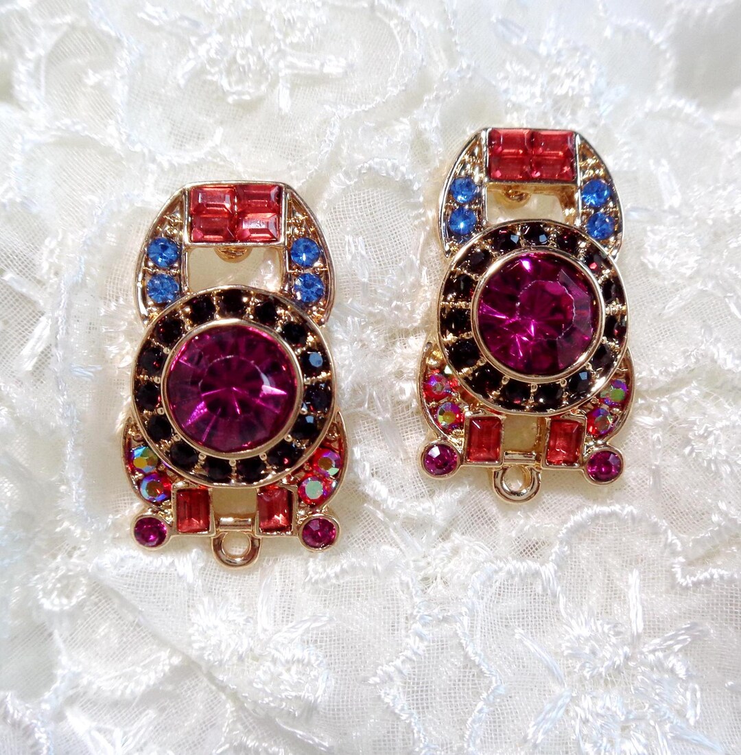 Pin's Coccinelle Rétro Strass Multicolores - Métal Doré, Occasion