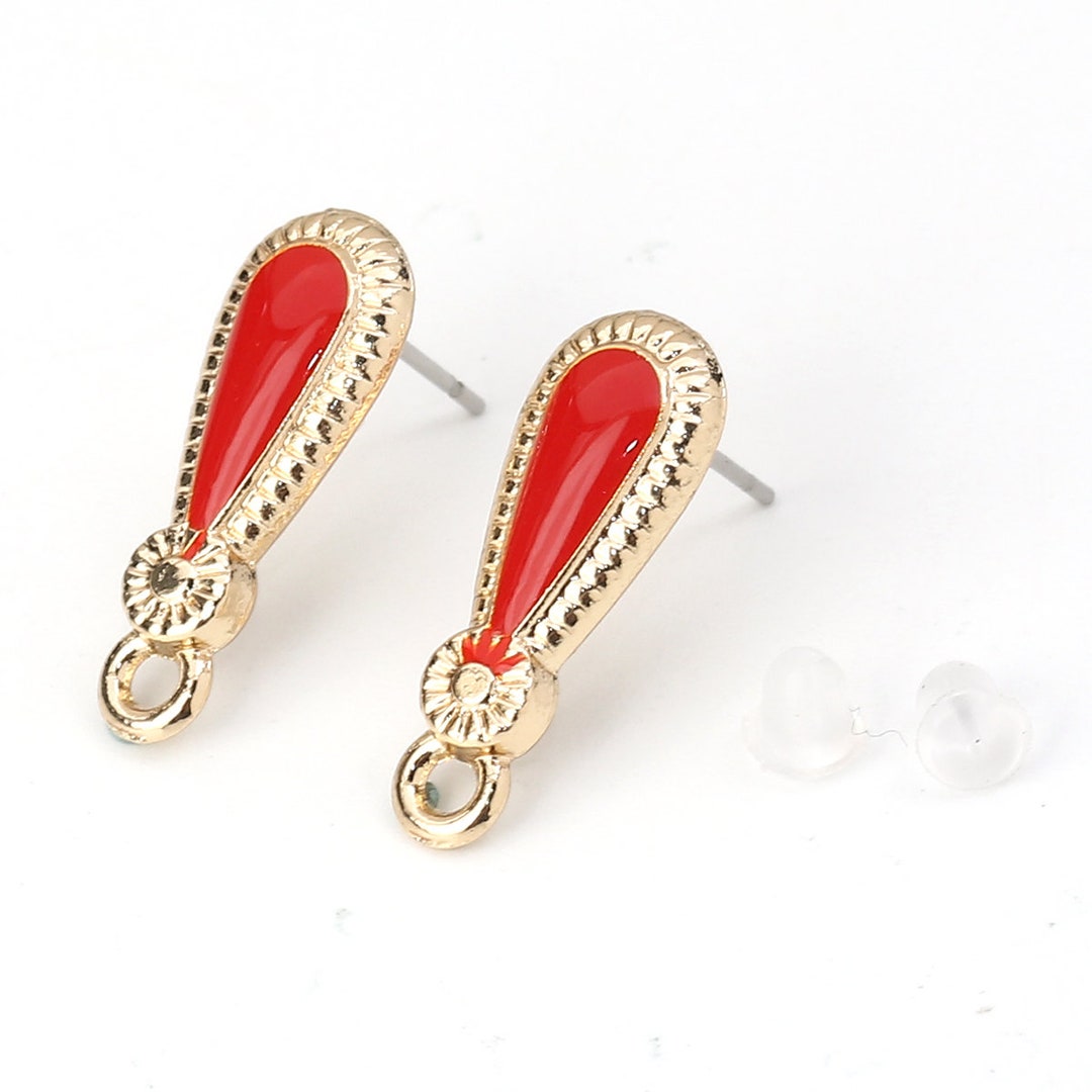 Lot De 10 Supports Pour Boucles D'Oreilles En Acier Inoxydable - Anneau Bille 2mm Neuf