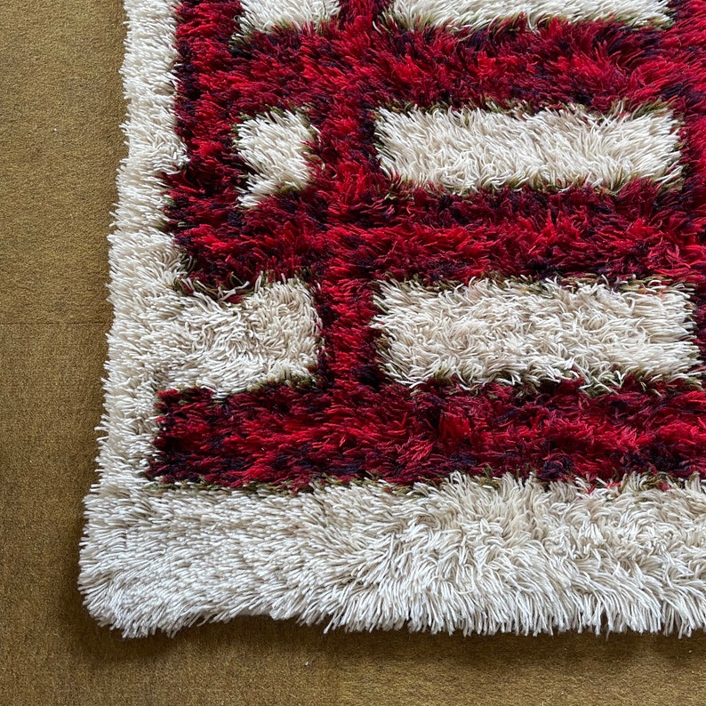 Danish Modern Wool Rya Rug Tapestry by Hojer Eksport Wilton, 1960s, Denmark no 1 image 2