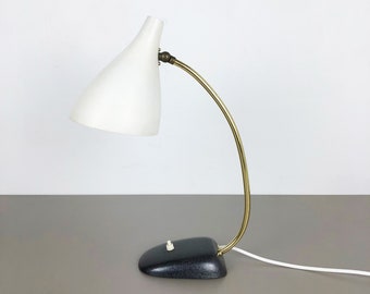 original modernist 1960s stilnovo style metal Table light made by Cosack, Germany | midcentury modern STILNOVO | danish modern art deco