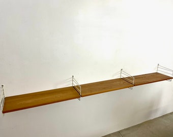 vintage String Regal | Nisse Strinning | made in sweden | danish modern 1970s  | elm wood | wall unit shelve system wandregal Regalsystem