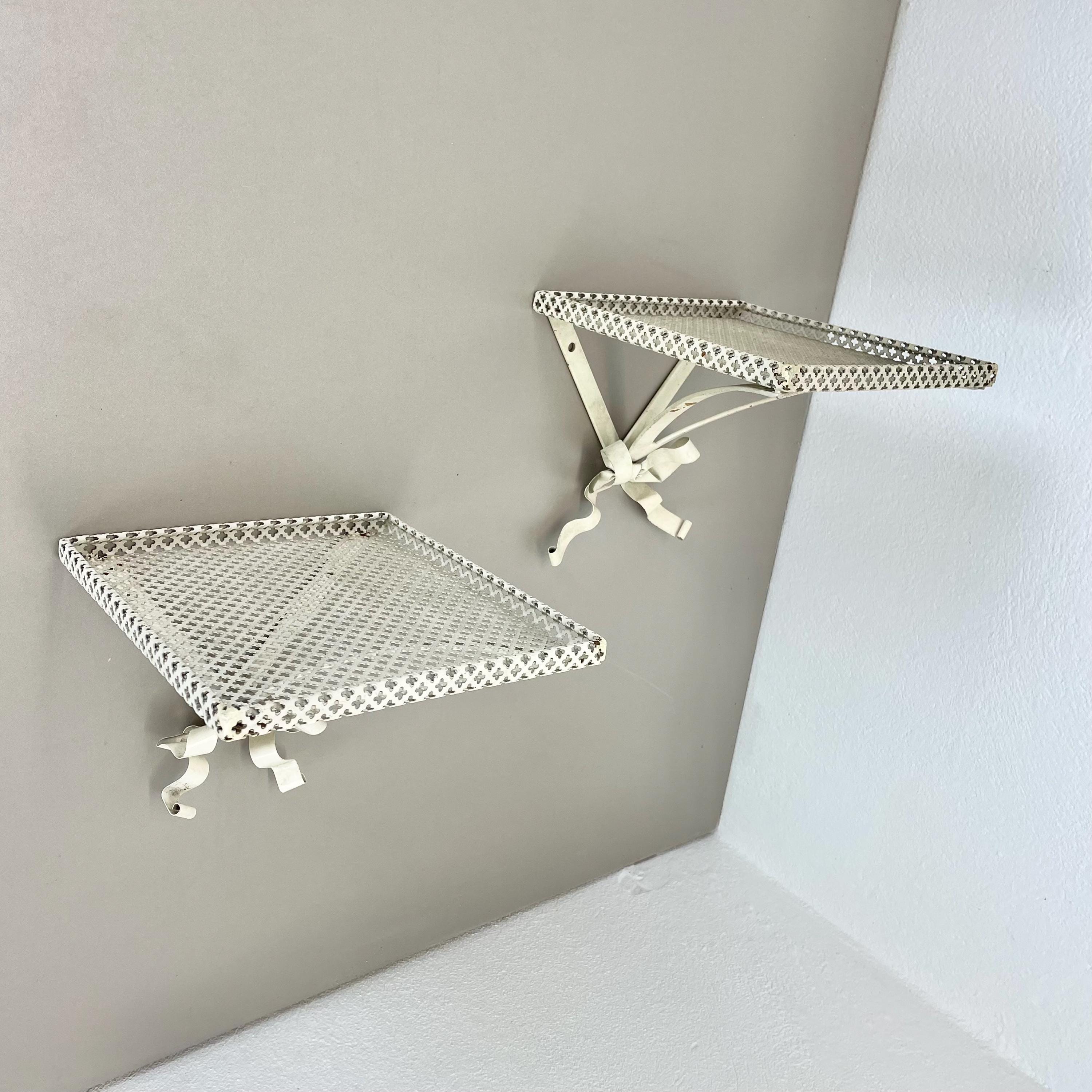 set of 2 metal Wall Boards "rigituelle" Mathieu Mategot attrib., France 1950s | midcentury modern MATEGOT | danish modern art deco