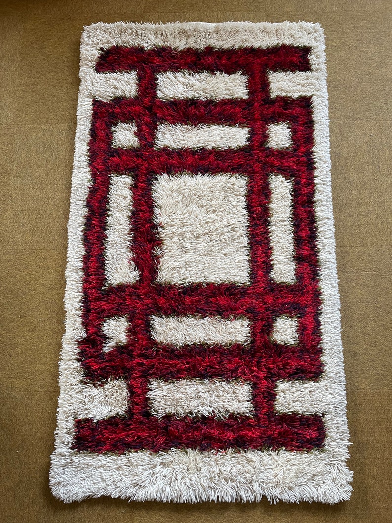 Danish Modern Wool Rya Rug Tapestry by Hojer Eksport Wilton, 1960s, Denmark no 1 image 3