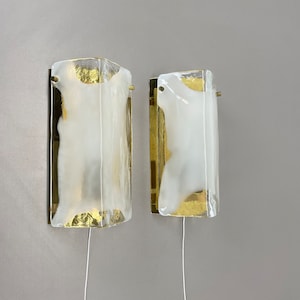 Set of 2 Hollywood Regency MURANO Glass Wall Light Made by Kalmar Lights, 1960s | Wall torch applique sconces  |  lamp light lampe eames