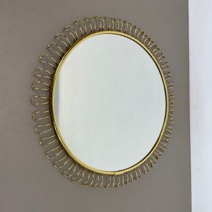 brass tone metal 47cm round looped Mirror by Josef Frank for Svenskt Tenn attrib., Sweden 1960s | midcentury modern | danish modern