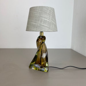 Original Large 30cm Sommerso Murano Glass Vetri Table Light Base, Italy, 1960s | midcentury modern | Murano Vetri