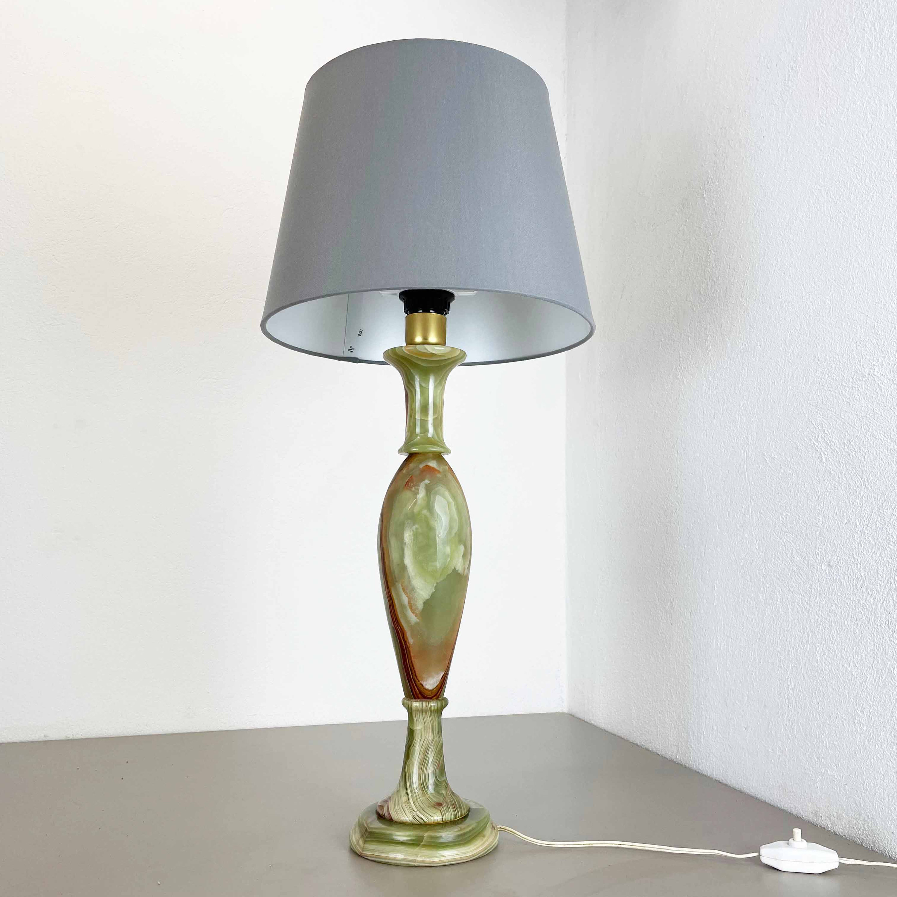 【高い素材】 54cm Vintage Table Base Light Marble Onyx Regency Hollywood その他