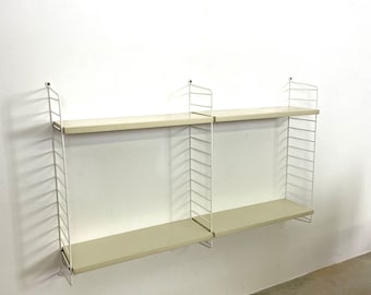 String Wall Unit | Nisse Strinning String regal | made in sweden | danish modern | white boards | wall unit shelve system Ladder shelf