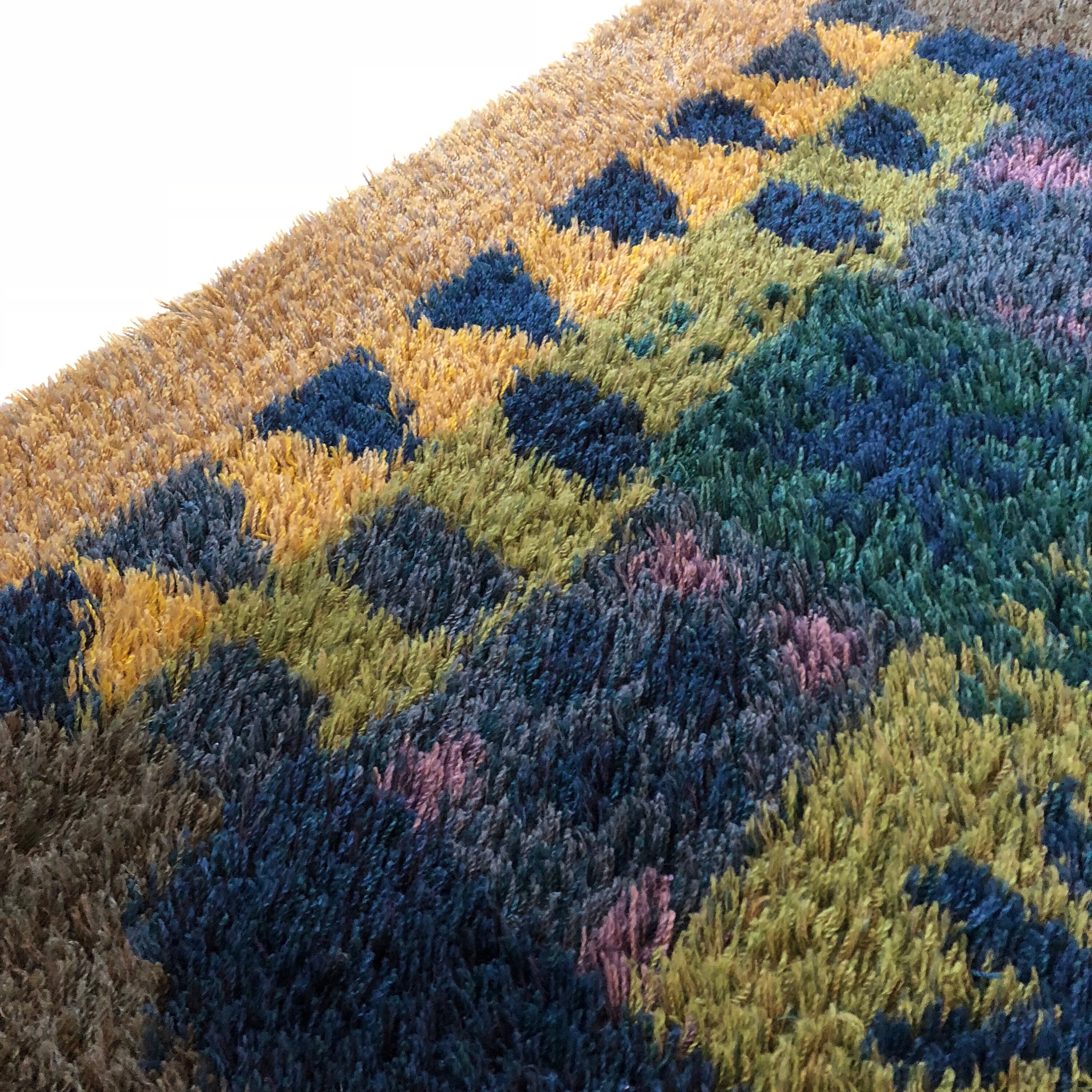Norwegian Rya Rug Xl Original 1970s Scandinavian Rya Rug by Arne Lindaas for Sellgren AS ...