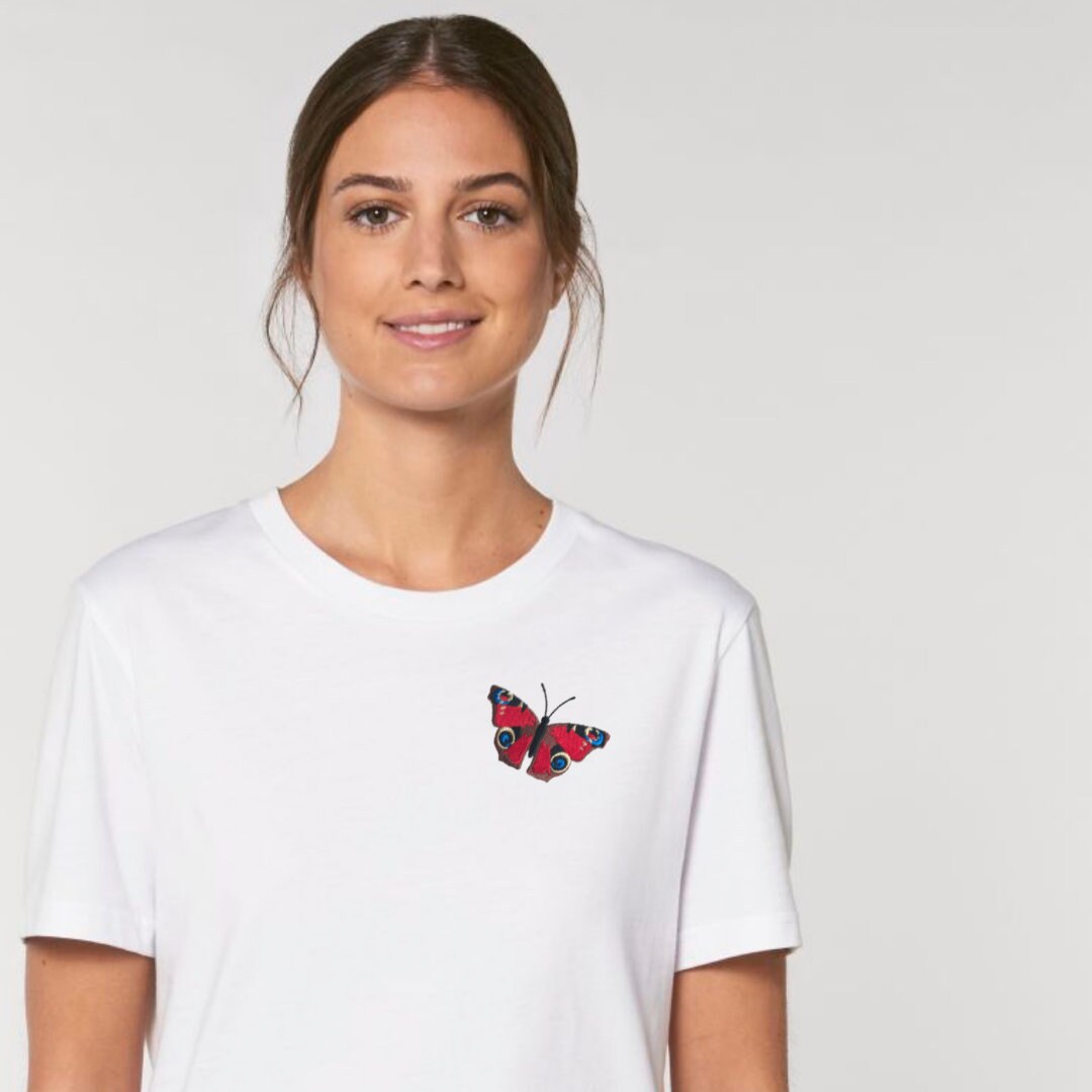 Butterfly Embroidered Adult UNISEX T-shirt Women T-shirt, Men T-Shirt