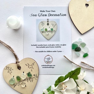 Sea Glass Craft Kit, Make Your Own Heart Decoration