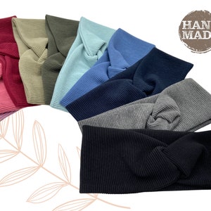 Knoten Stirnband in 20 Farben für Kinder & Erwachsene Haarband Turban Damen Haarband Damenstirnband Mädchenhaarband aus Rib Jersey Bild 5