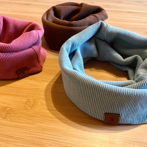 Loop scarf babies toddler children 3 sizes 20 colors to choose from ribbed jersey or with warm fleece lining spring winter children's scarf image 6