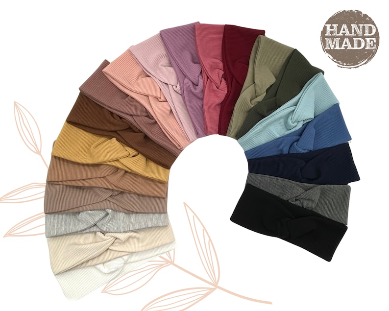 Knoten Stirnband in 20 Farben für Kinder & Erwachsene Haarband Turban Damen Haarband Damenstirnband Mädchenhaarband aus Rib Jersey Bild 7