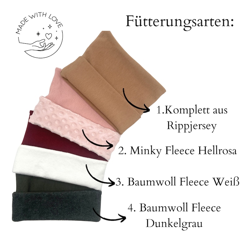 Loop Schal Babys Kleinkind Kinder 3 Größen 20 Farben zur Auswahl aus Rippjersey oder mit warmer Fleece Fütterung Frühling Winter Kinderschal Bild 2