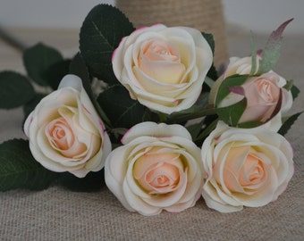 Blush Real Touch Silk Rose Spray: Wedding DIY Centerpiece