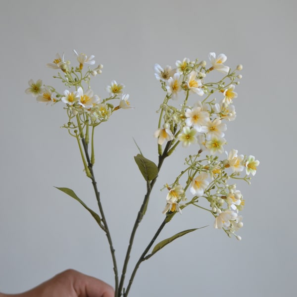 27,5" Artificielle Automne Couleurs Minuscule Fleur Branche Avec Bourgeons, Faux Wildflower, DIY Floral, Mariage/Maison/Vacances Décorations | Cadeaux Maman pour Elle