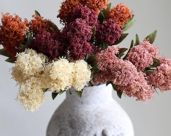 22.5" Artificial Seeded Fall Winter Branch- Ivory/Burgundy/Orange/Dusty Pink, Artificial Plant, DIY Wedding/Home Decoration/Gifts for Mum