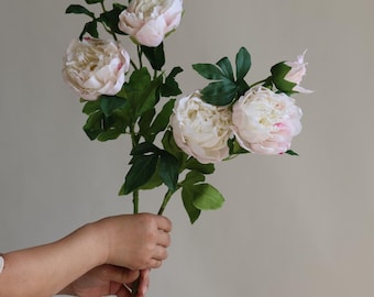 Real Touch Peony Branch, Artificial Floral Arrangement, DIY Bouquet