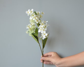 Cream Ivory Seeded Hydrangeas, Champagne Vintage Artificial Wildflowers, Silk Hydrangeas, Unique Table Centerpieces