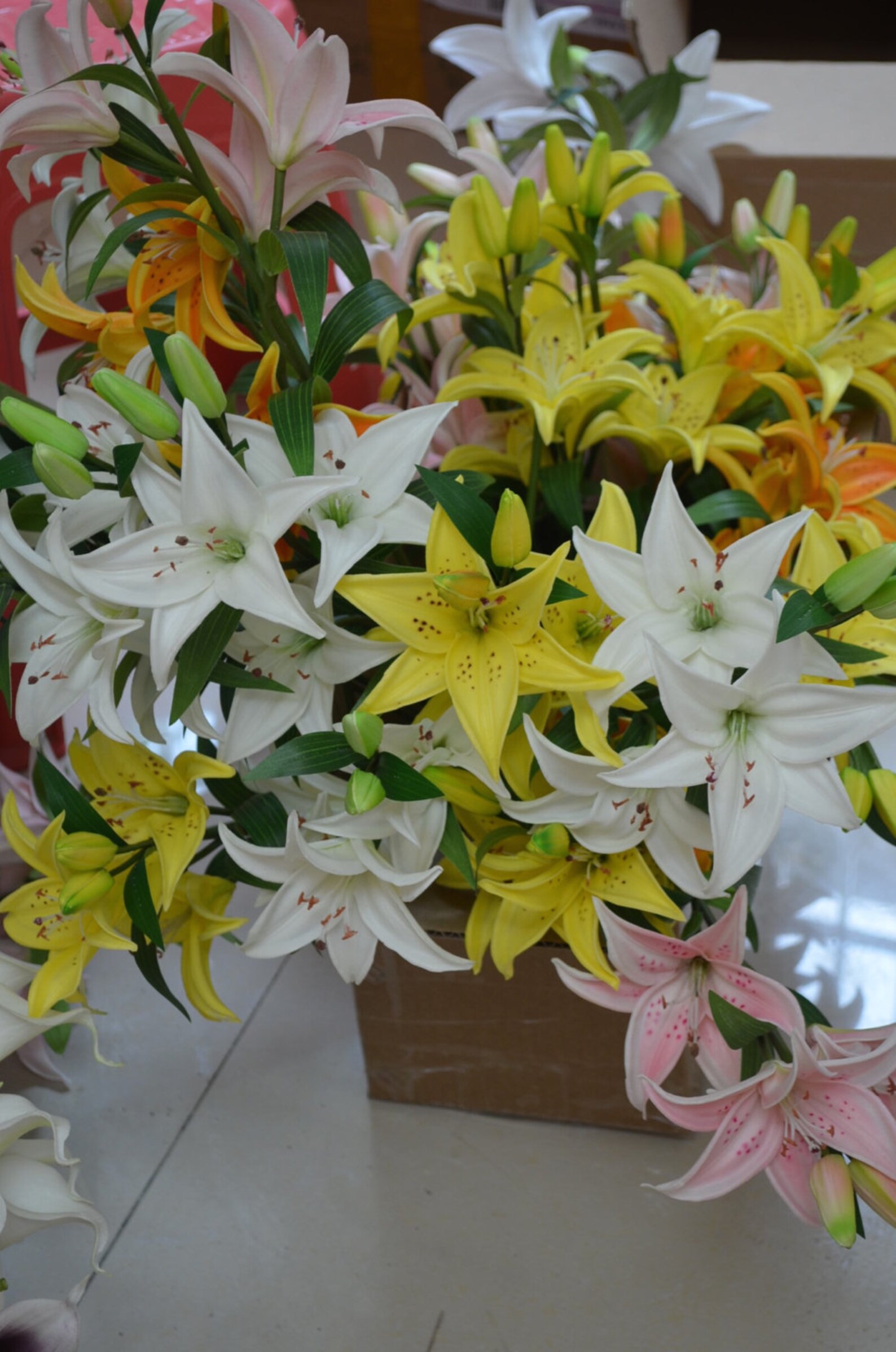 Tiger Lilies DIY Silk Bridal Bouquets Holiday Decor Real Touch Lilies