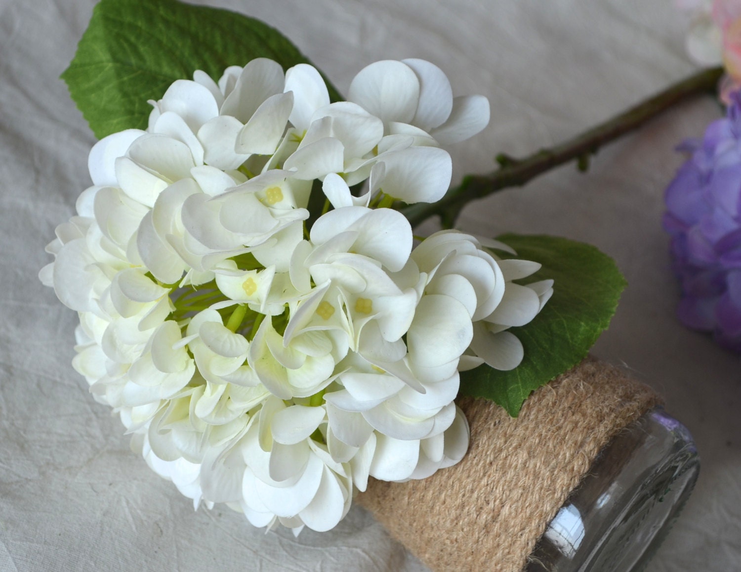 White Cream Hydrangeas Real Touch Hydrangeas DIY Silk Wedding Etsy