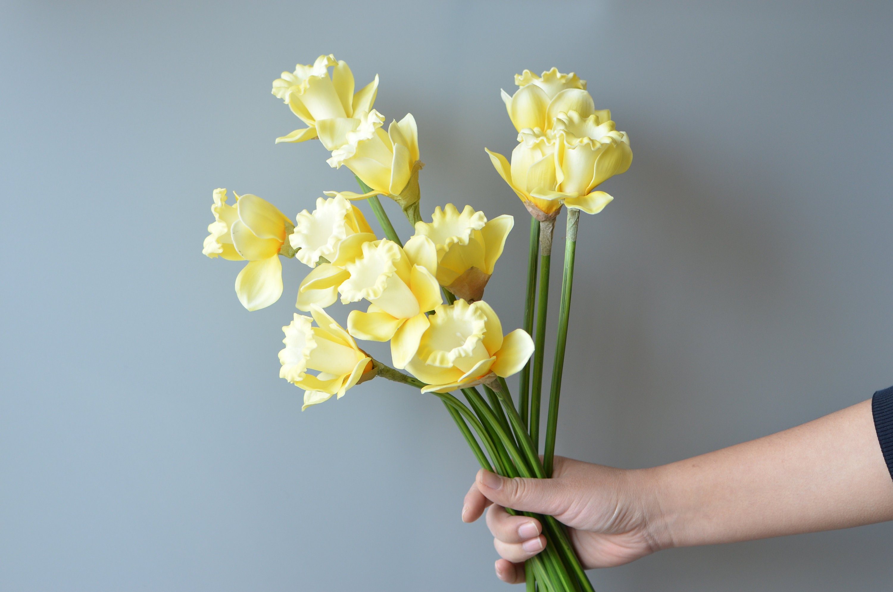 Yellow Daffodils PU Real Touch Flowers Artificial Daffodils Etsy UK