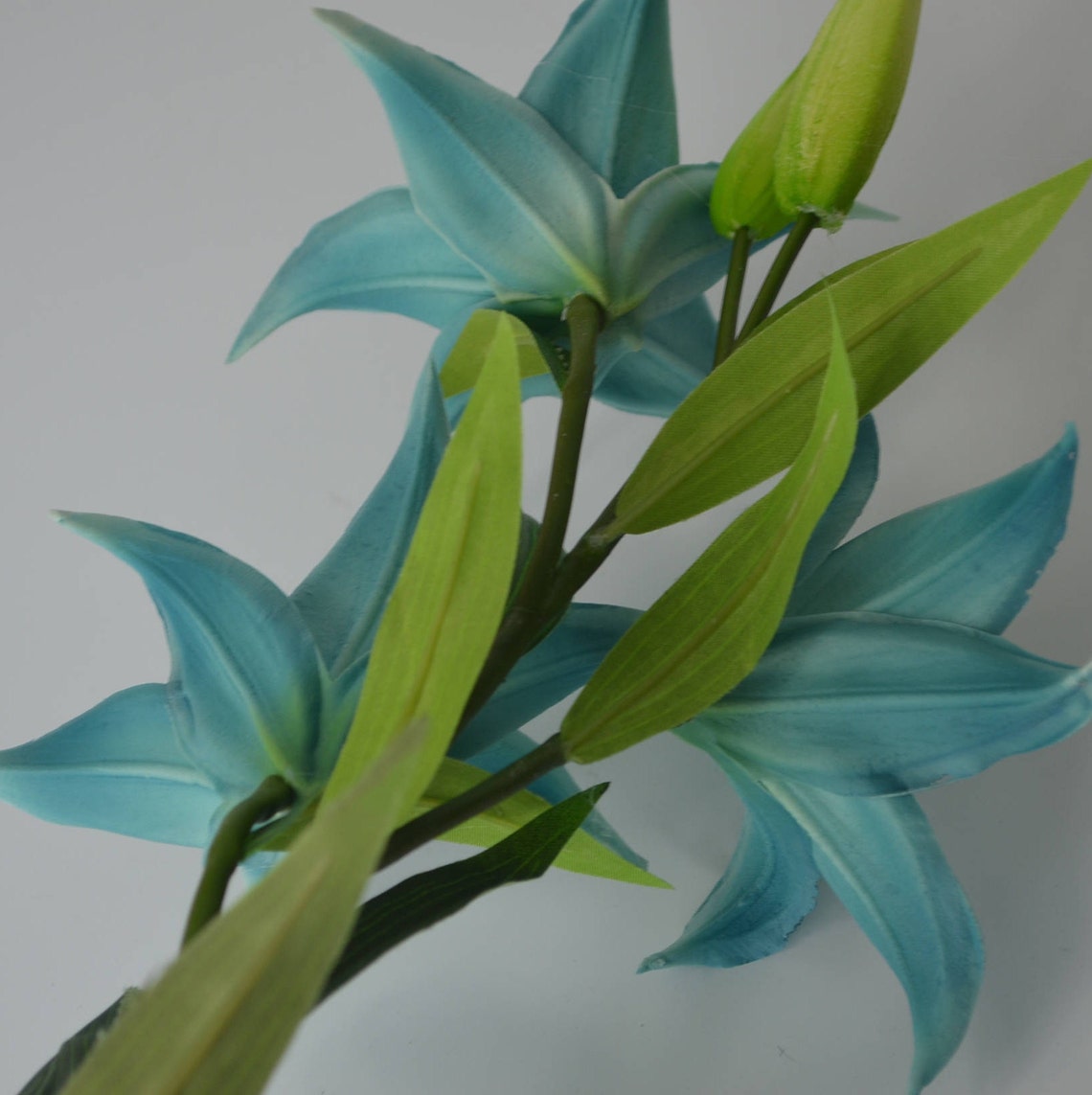Teal Tiger Lilies Real Touch Flowers DIY Wedding Bridal Etsy
